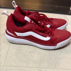 Vans Red EXO Sneakers with White Side Stripe Womens size 8 men’s 6.5